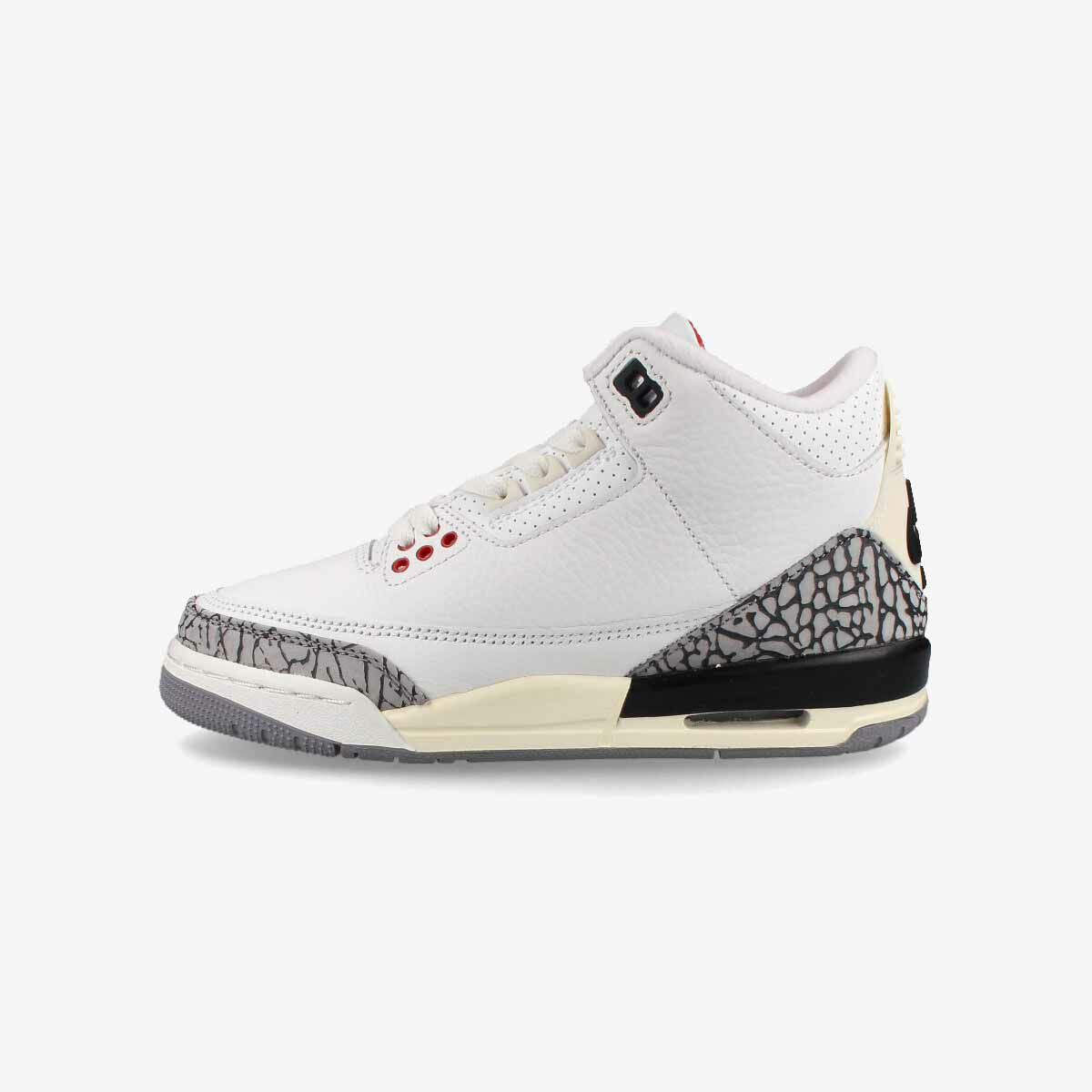 NIKE AIR JORDAN 3 RETRO GS SUMMIT WHITE/FIRE RED/BLACK/CEMENT GREY ...