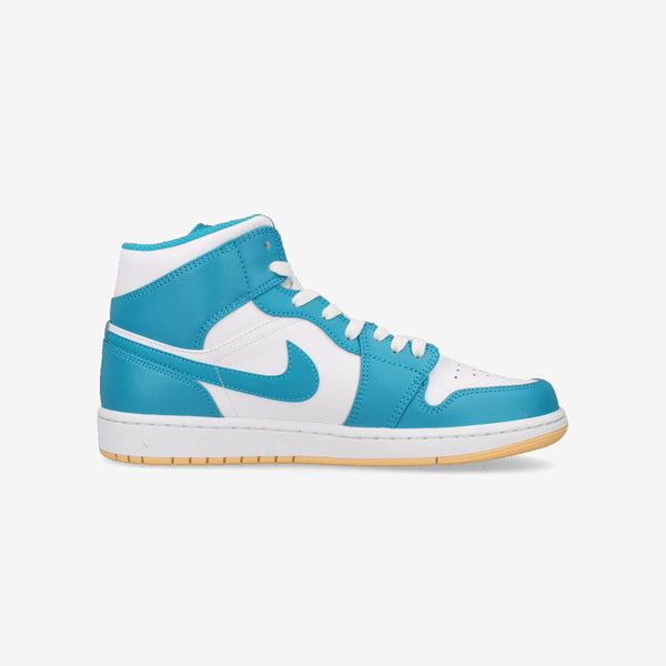 NIKE AIR JORDAN 1 MID AQUATONE/CELESTIAL GOLD/WHITE