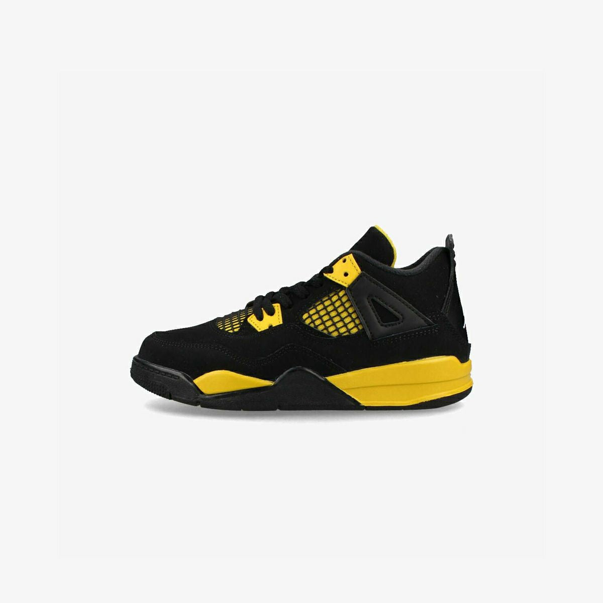 NIKE AIR JORDAN 4 RETRO PS [THUNDER] BLACK/WHITE/TOUR YELLOW