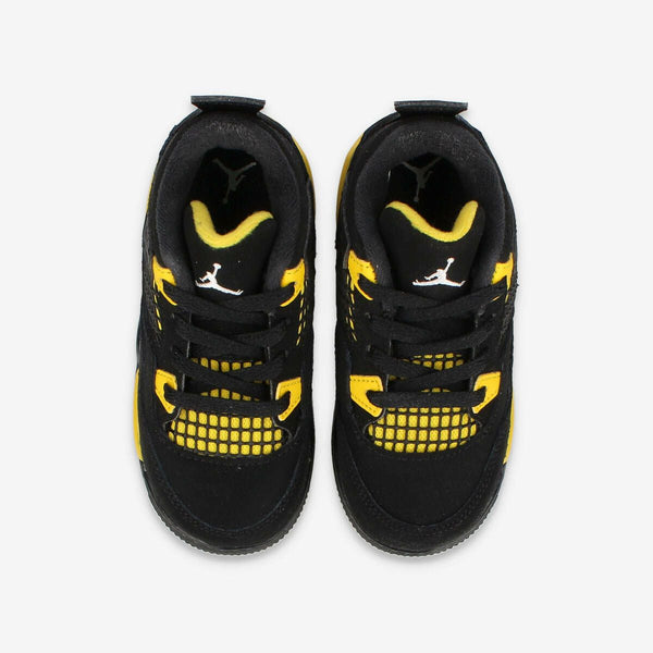 NIKE AIR JORDAN 4 RETRO TD [THUNDER] BLACK/WHITE/TOUR YELLOW