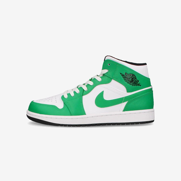 NIKE AIR JORDAN 1 MID LUCKY GREEN/BLACK/WHITE