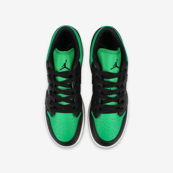 NIKE AIR JORDAN 1 LOW GS BLACK/BLACK/LUCKY GREEN/WHITE 553560-065