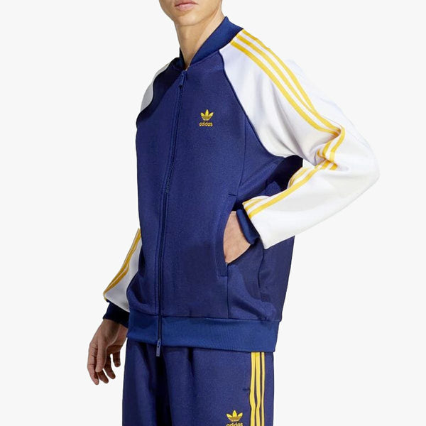 adidas CL+ SST TRACK TOP DARK BLUE/CREW YELLOW/WHITE