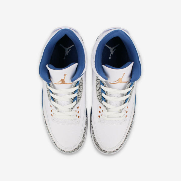 NIKE AIR JORDAN 3 RETRO [TRUE BLUE] WHITE/METALLIC COPPER/TRUE BLUE