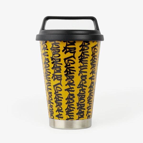 LA TORA JACKSON THIRTEEN HEARTS thermo mug GRIP TUMBLER YELLOW