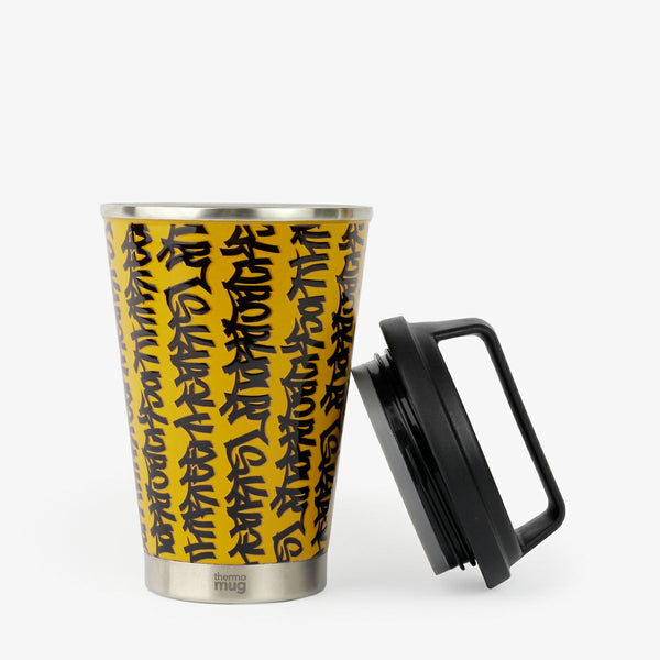 LA TORA JACKSON THIRTEEN HEARTS thermo mug GRIP TUMBLER YELLOW