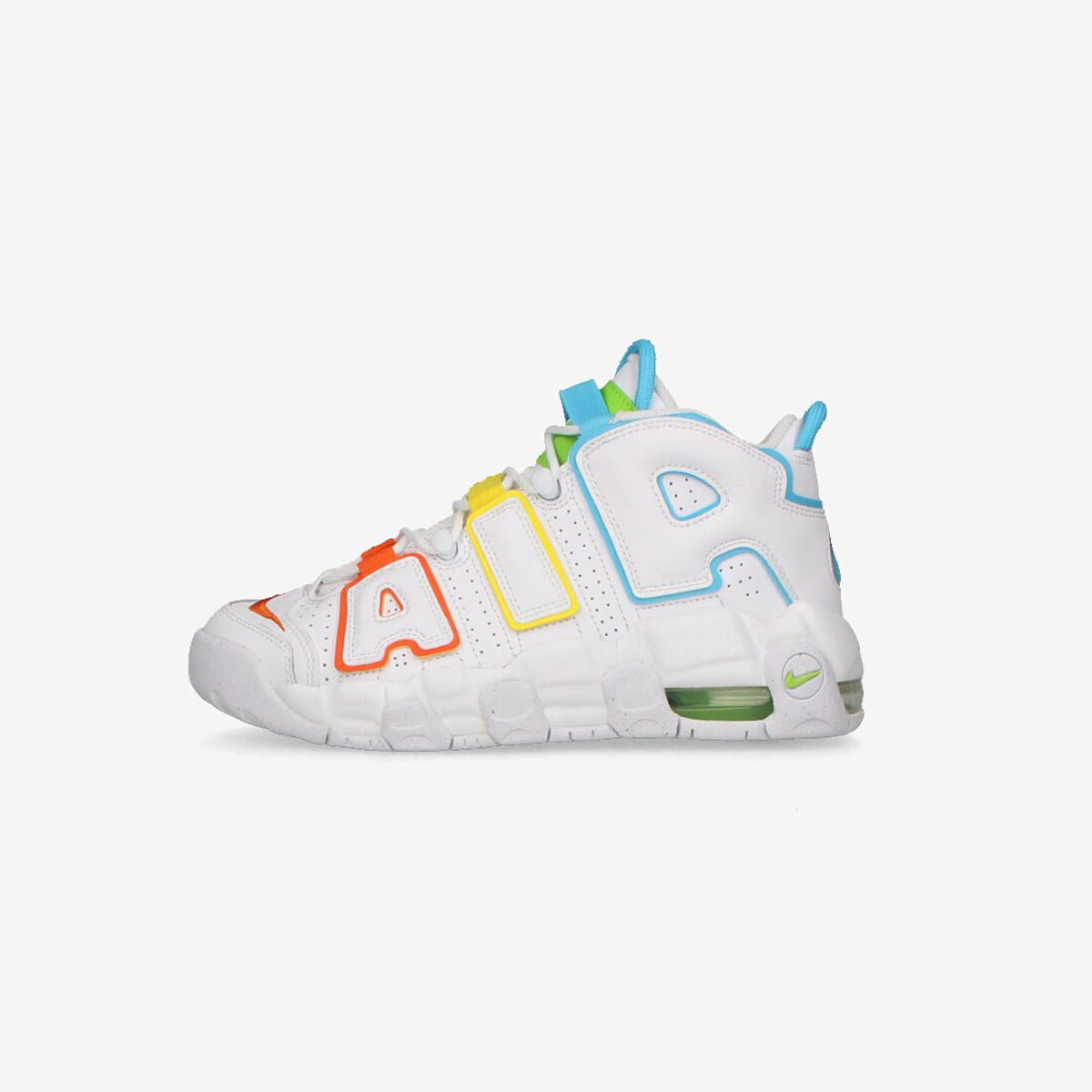 NIKE AIR MORE UPTEMPO GS WHITE/OPTI YELLOW/SAFETY ORANGE/BALTIC