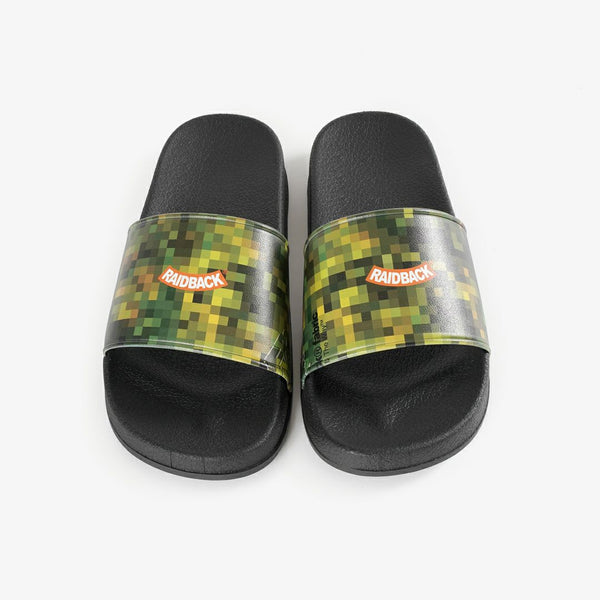 raidback fabric PIXCEL CAMO SANDALS BLACK