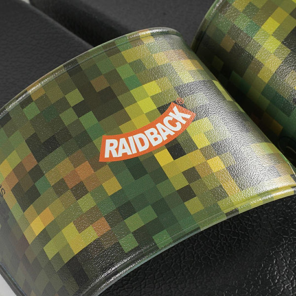 raidback fabric PIXCEL CAMO SANDALS BLACK
