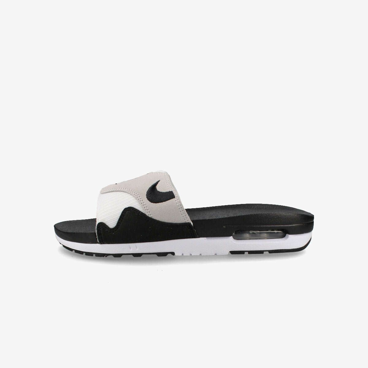 NIKE AIR MAX 1 SLIDE WHITE/BLACK/LIGHT NEUTRAL GREY