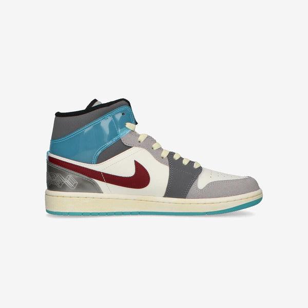 NIKE AIR JORDAN 1 MID SE 【EXPLORATION UNIT】 SAIL/GREY/BLUE/RED