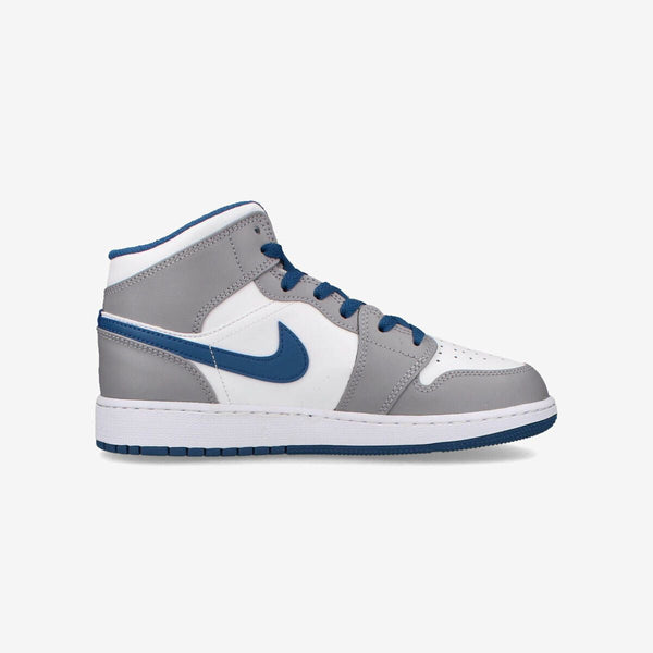 NIKE AIR JORDAN 1 MID GS CEMENT GREY/WHITE/TRUE BLUE