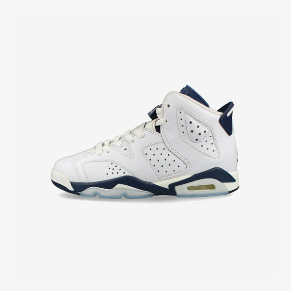 NIKE AIR JORDAN 6 RETRO GS WHITE/MIDNIGHT NAVY