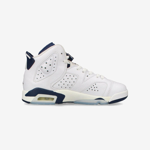 NIKE AIR JORDAN 6 RETRO GS WHITE/MIDNIGHT NAVY