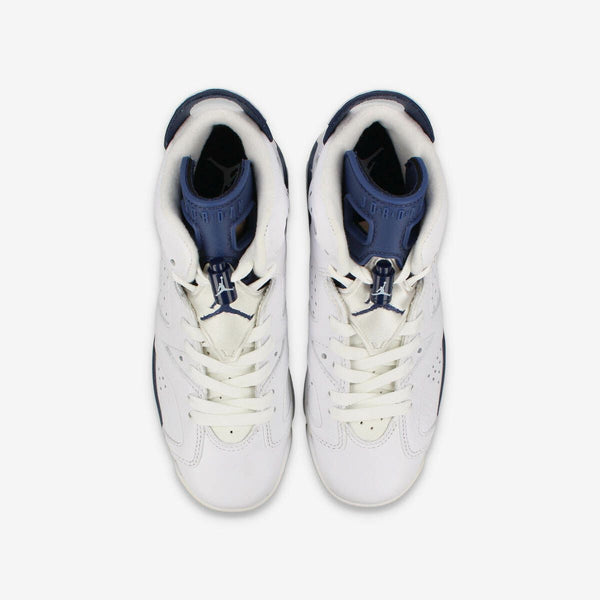 NIKE AIR JORDAN 6 RETRO GS WHITE/MIDNIGHT NAVY