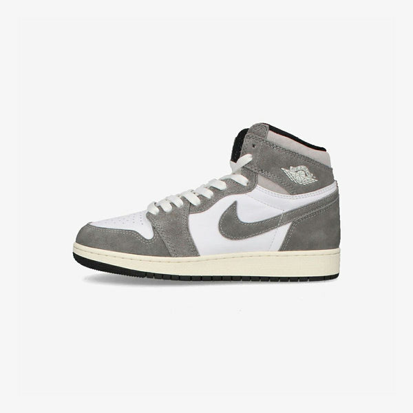 NIKE AIR JORDAN 1 HIGH OG GS [WASHED HERITAGE] BLACK/FIRE RED/WHITE/LIGHT SMOKE GRAY