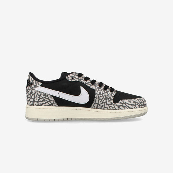 NIKE AIR JORDAN 1 RETRO LOW OG GS BLACK/MUSLIN/TECH GREY/WHITE