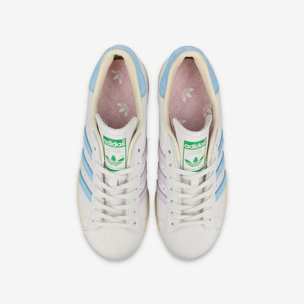 adidas SUPERSTAR 82 CRYSTAL WHITE/CLEAR BLUE/GREEN