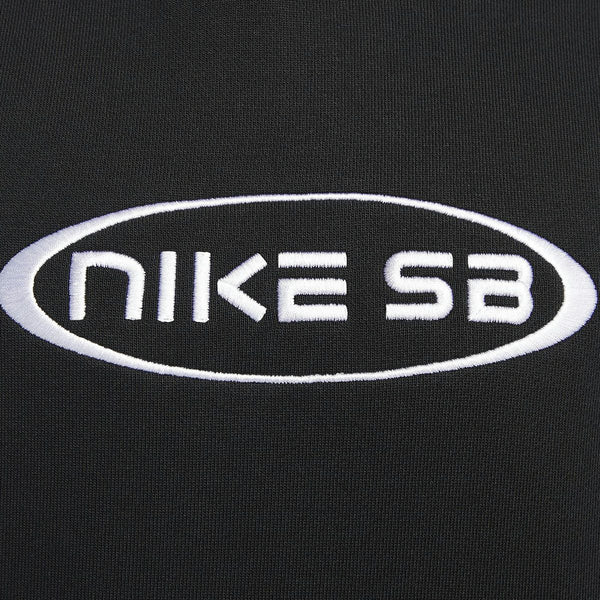 NIKE SB FLEECE PULLOVER SKATE HOODIE BLACK/WHITE