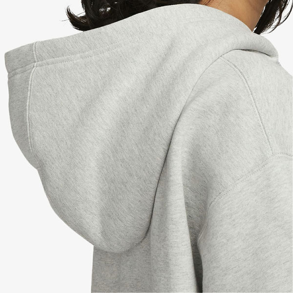 NIKE SB FLEECE PULLOVER SKATE HOODIE GREY HEATHER/WHITE