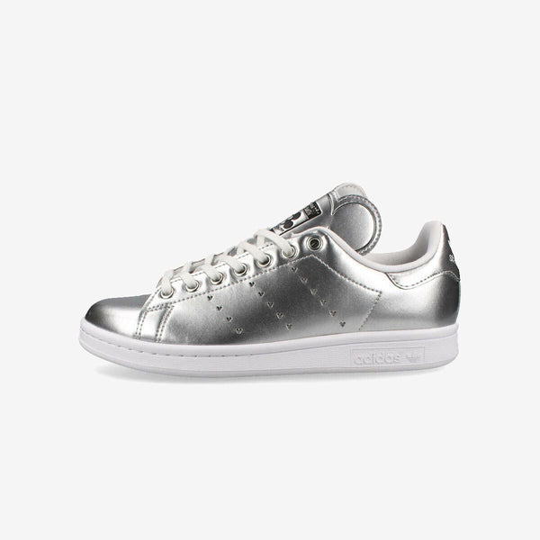 adidas STAN SMITH J SILVER METALLIC/CORE BLACK/FTWR WHITE