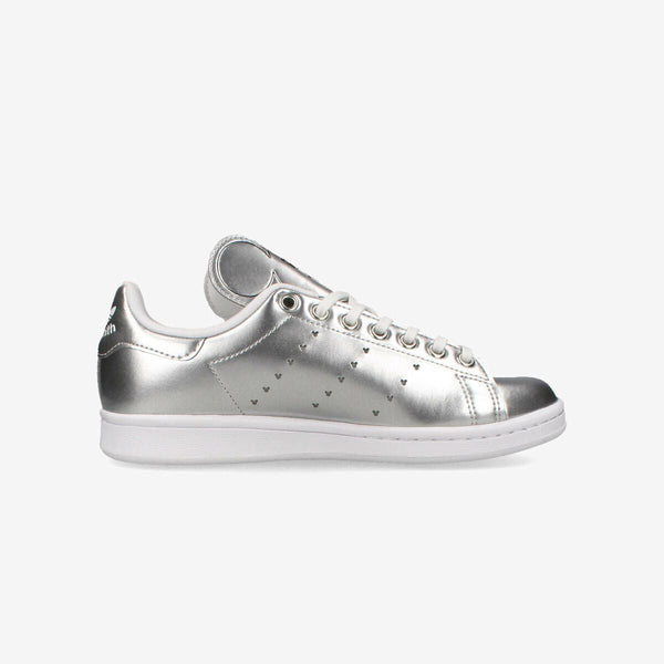 adidas STAN SMITH J SILVER METALLIC/CORE BLACK/FTWR WHITE