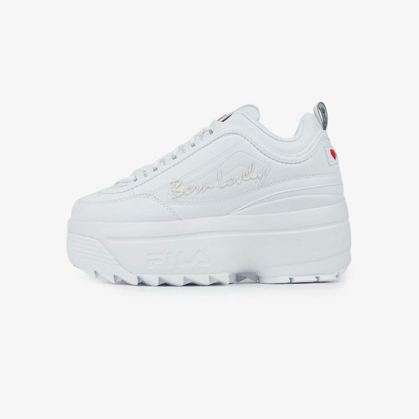 Fila disruptor ii online wedge white