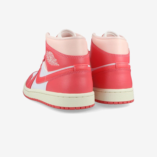 NIKE WMNS AIR JORDAN 1 MID WHITE/SEA CORAL/ATMOSPHERE