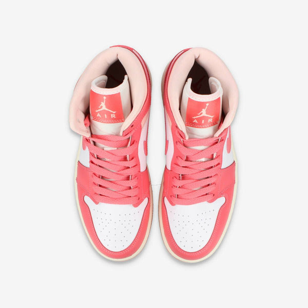 NIKE WMNS AIR JORDAN 1 MID WHITE/SEA CORAL/ATMOSPHERE