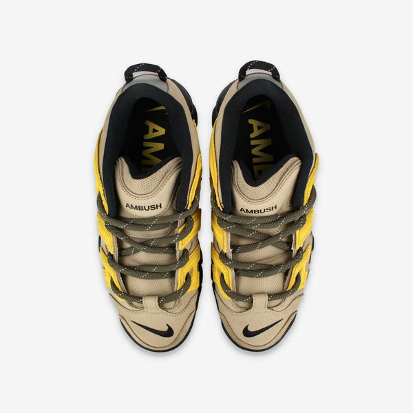 NIKE x AMBUSH AIR MORE UPTEMPO LOW SP LIMESTONE/VIVID SULFUR/BLACK