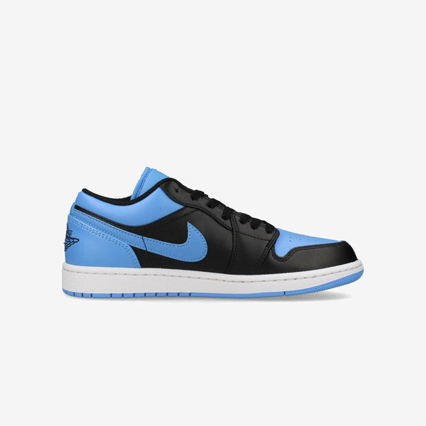 NIKE AIR JORDAN 1 LOW BLACK/BLACK/UNIVERSITY BLUE/WHITE