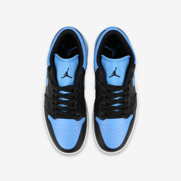 NIKE AIR JORDAN 1 LOW BLACK/BLACK/UNIVERSITY BLUE/WHITE