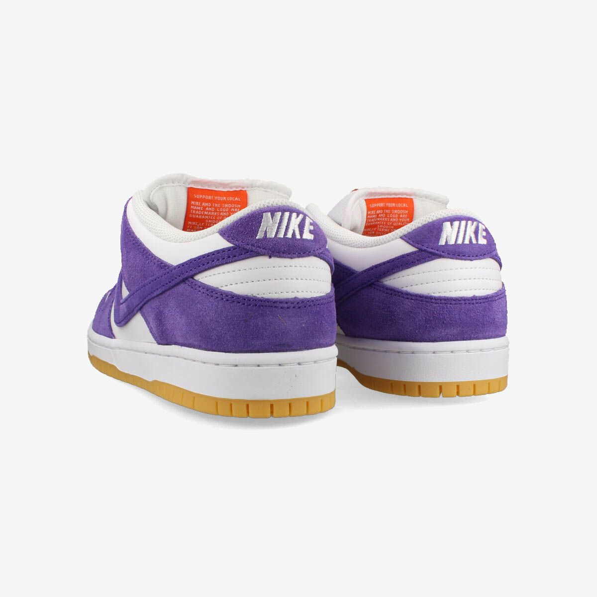 NIKE SB DUNK LOW PRO ISO COURT PURPLE/COURT PURPLE/WHITE/GUM LIGHT BRO –  KICKS LAB.