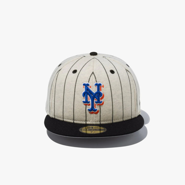 NEW ERA 59FIFTY NEW YORK METS OATMEAL HEATHER BLACK