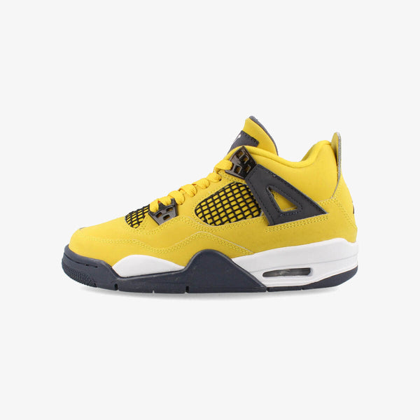 NIKE AIR JORDAN 4 RETRO GS TOUR YELLOW/DARK BLUE GREY/WHITE 【LIGHTNING】