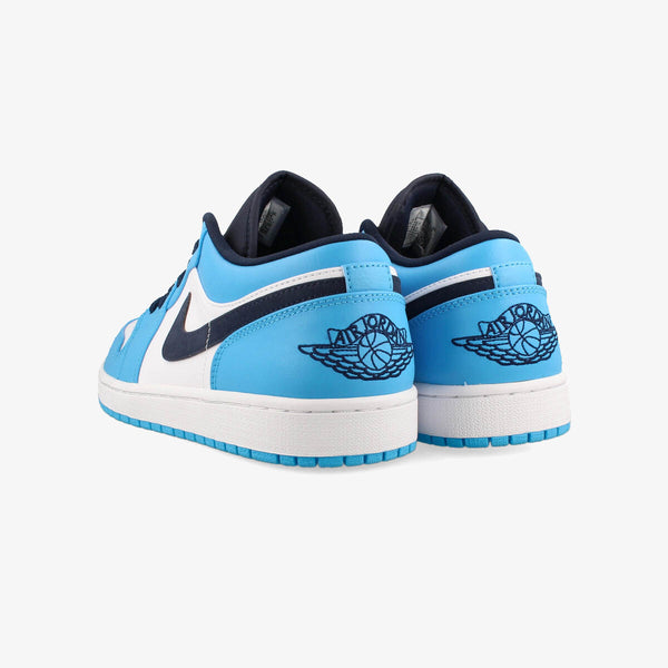 NIKE AIR JORDAN 1 LOW 【UNC】 WHITE/DK POWDER BLUE/OBSIDIAN