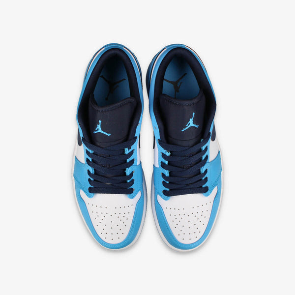 NIKE AIR JORDAN 1 LOW 【UNC】 WHITE/DK POWDER BLUE/OBSIDIAN