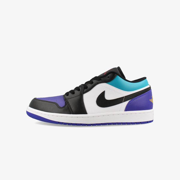 NIKE AIR JORDAN 1 LOW  WHITE/BLACK/BRIGHT CONCORD/AQUAMARINE