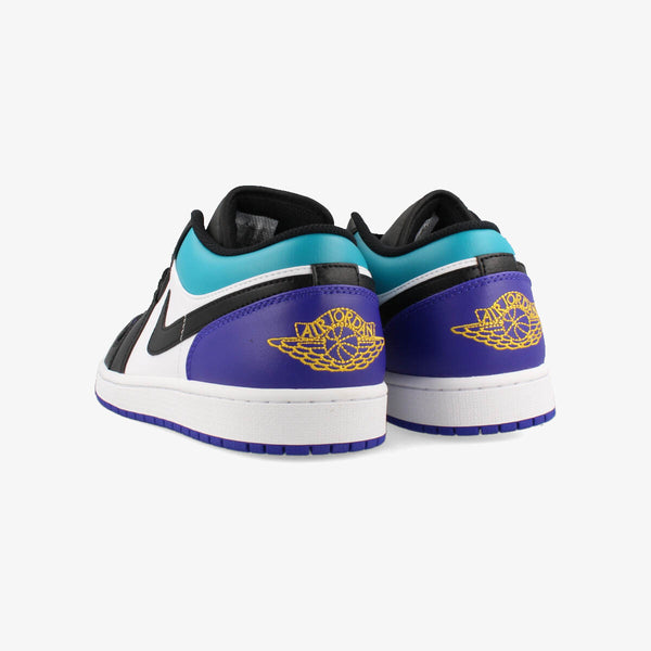 NIKE AIR JORDAN 1 LOW  WHITE/BLACK/BRIGHT CONCORD/AQUAMARINE