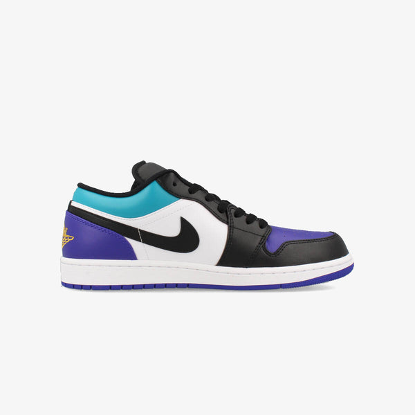 NIKE AIR JORDAN 1 LOW  WHITE/BLACK/BRIGHT CONCORD/AQUAMARINE