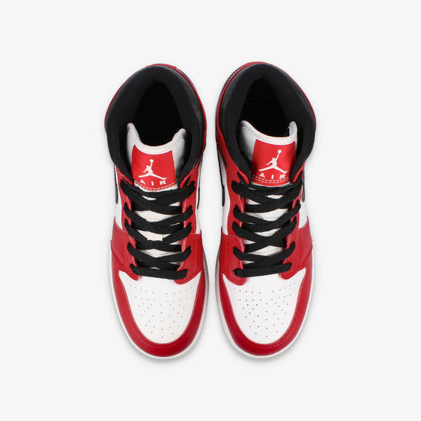 NIKE AIR JORDAN 1 MID GS WHITE/GYM RED/BLACK