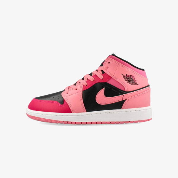 NIKE AIR JORDAN 1 MID GS CORAL CHALK/PINKSICLE/RUSH PINK/BLACK