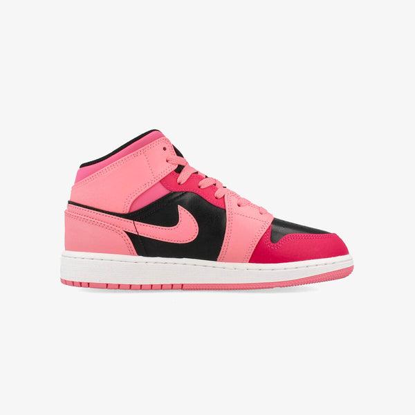 NIKE AIR JORDAN 1 MID GS CORAL CHALK/PINKSICLE/RUSH PINK/BLACK