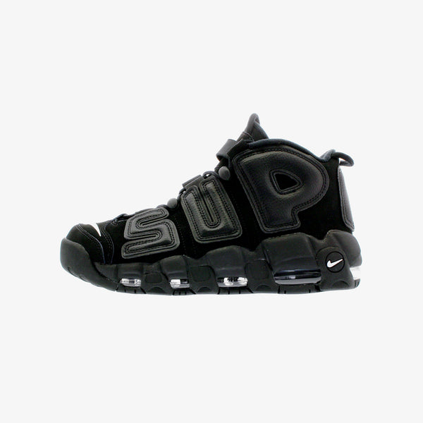 NIKE × SUPREME AIR MORE UPTEMPO BLACK/BLACK/WHITE [SUPREME]