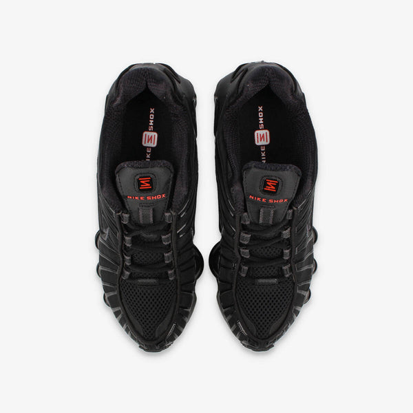 NIKE WMNS SHOX TL BLACK/BLACK/MTLC HEMATITE/MAX ORANGE