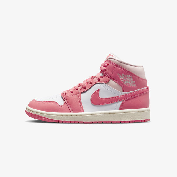 NIKE WMNS AIR JORDAN 1 MID WHITE/SEA CORAL/ATMOSPHERE