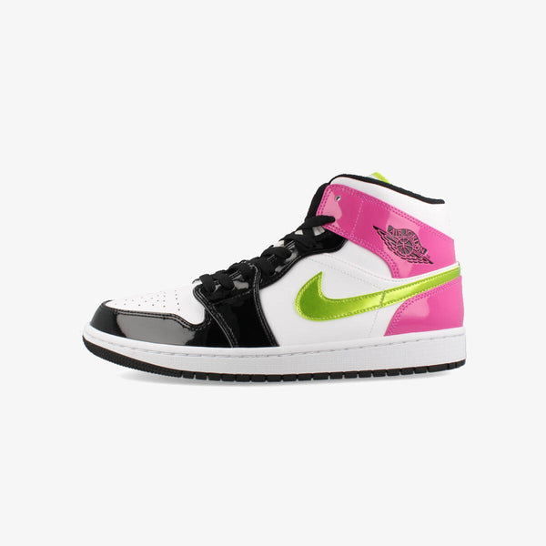 NIKE AIR JORDAN 1 MID SE WHITE/CYBER/ACTIVE FUCHSIA