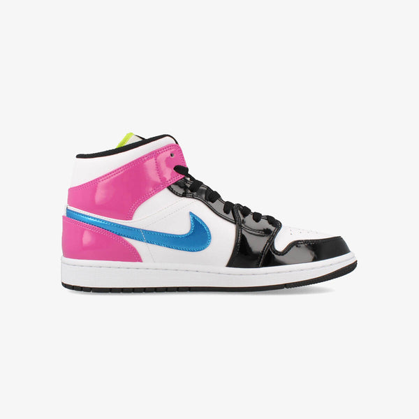 NIKE AIR JORDAN 1 MID SE WHITE/CYBER/ACTIVE FUCHSIA