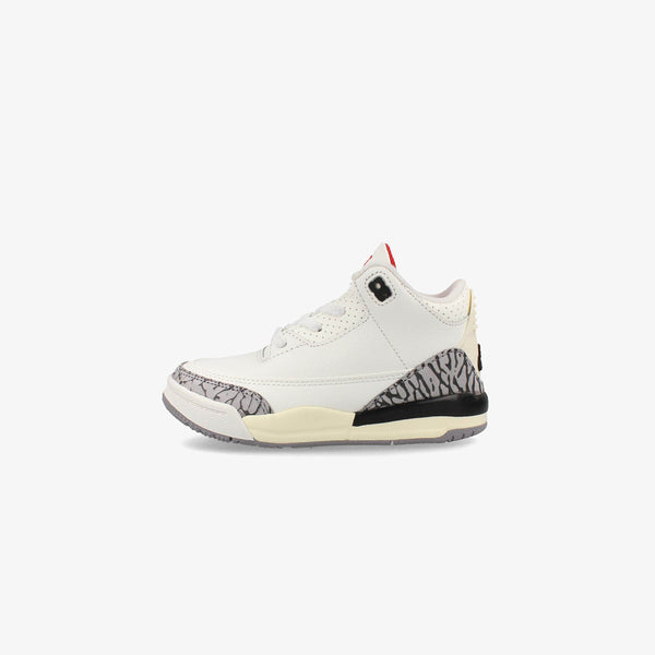 NIKE AIR JORDAN 3 RETRO TD 【WHITE CEMENT REIMAGINED】 SUMMIT WHITE/FIRE RED/BLACK/CEMENT GREY