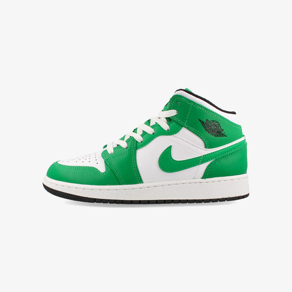 NIKE AIR JORDAN 1 MID GS LUCKY GREEN/BLACK/WHITE